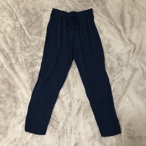 Navy blue sheer flowy pants